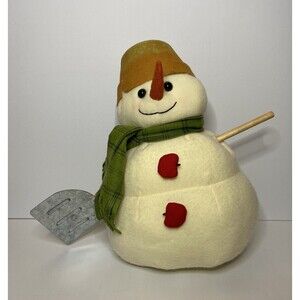 Vintage 2000 Hallmark Mitford Snowman with Shovel 13” Centerpiece From Jan Karon